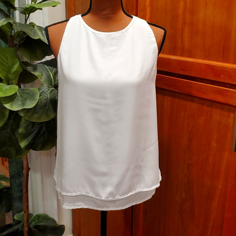 White flowy top